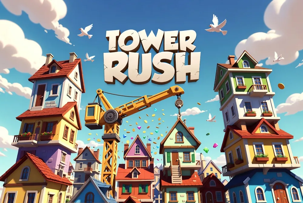 Coins bursting from a Tower Rush cash-out win